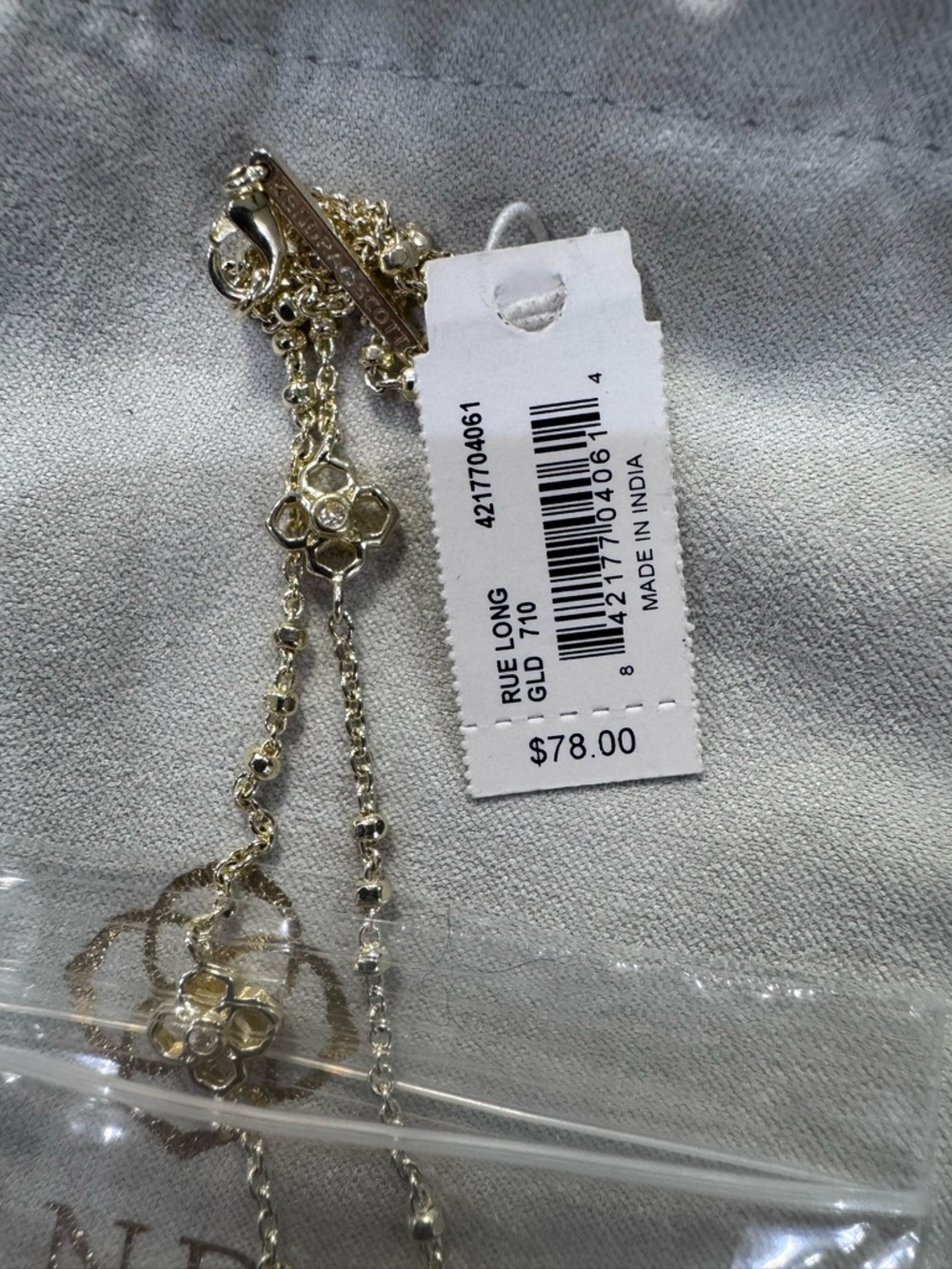 Kendra Scott Rue Long Necklace in Gold NWT - Picture 4 of 4